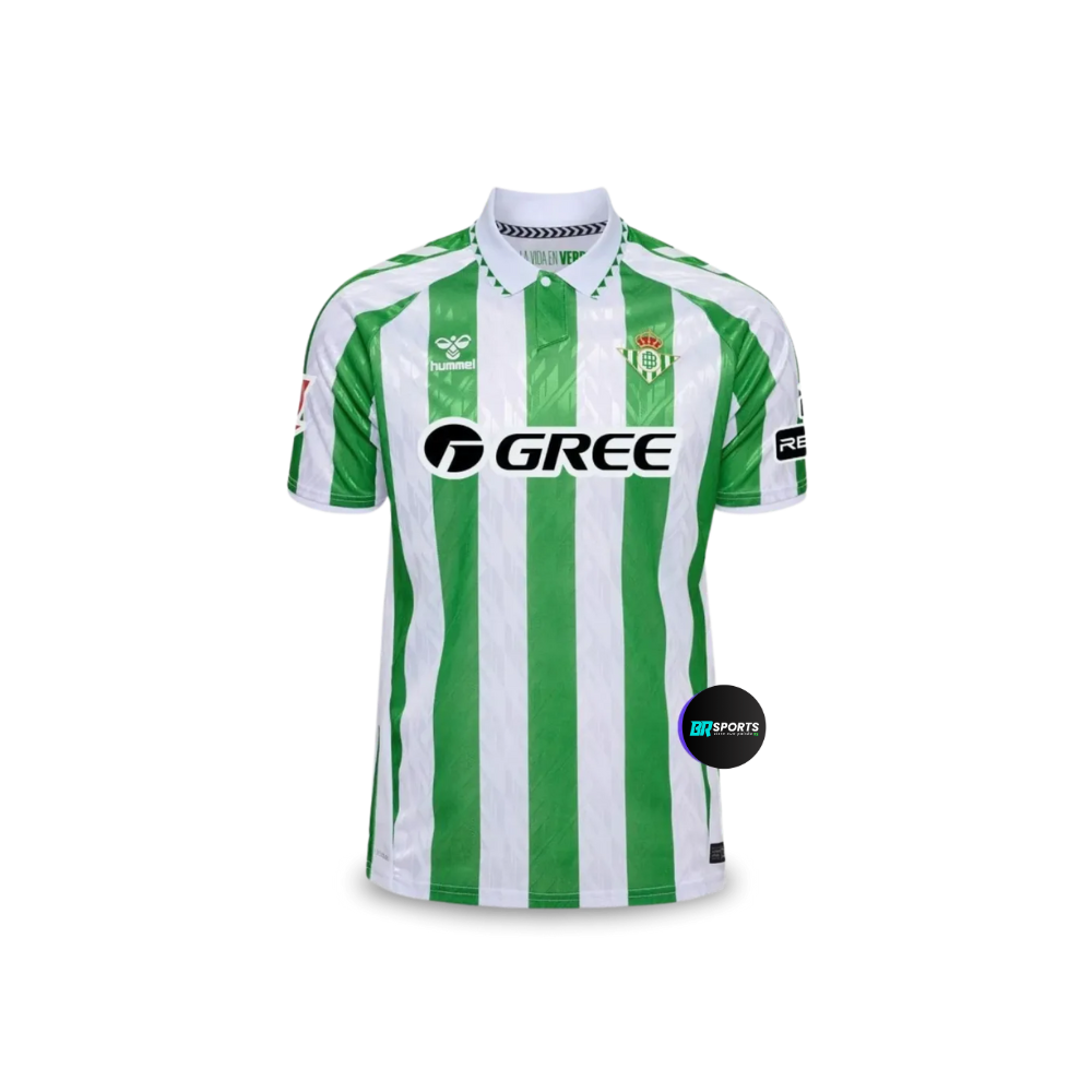 Camisa Real Betis Home 24/25 - Torcedor Masculino Hummel - Verde e Branco