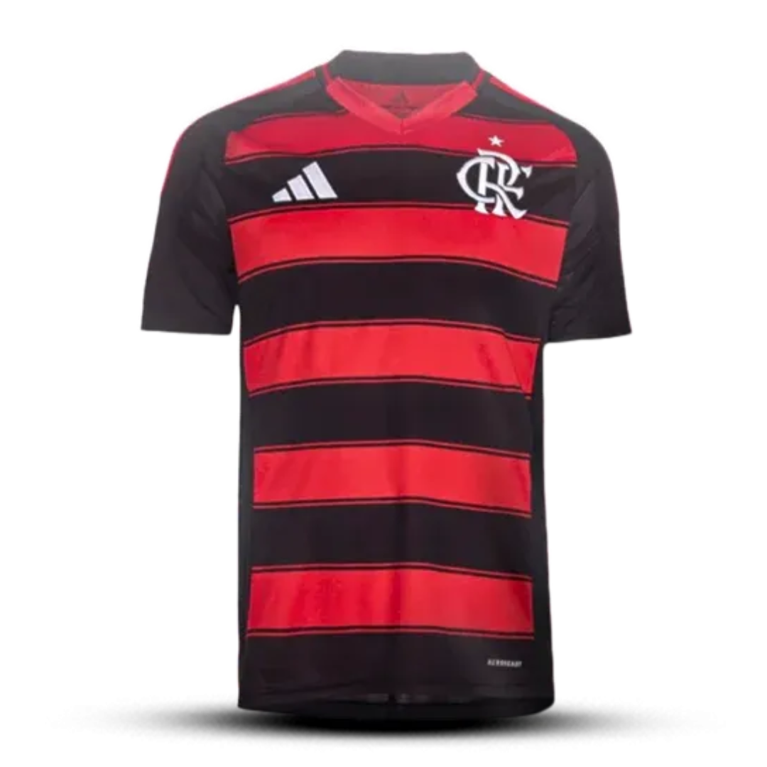 Camisa Flamengo I 25/26 s/n Torcedor Adidas Masculina - Preto