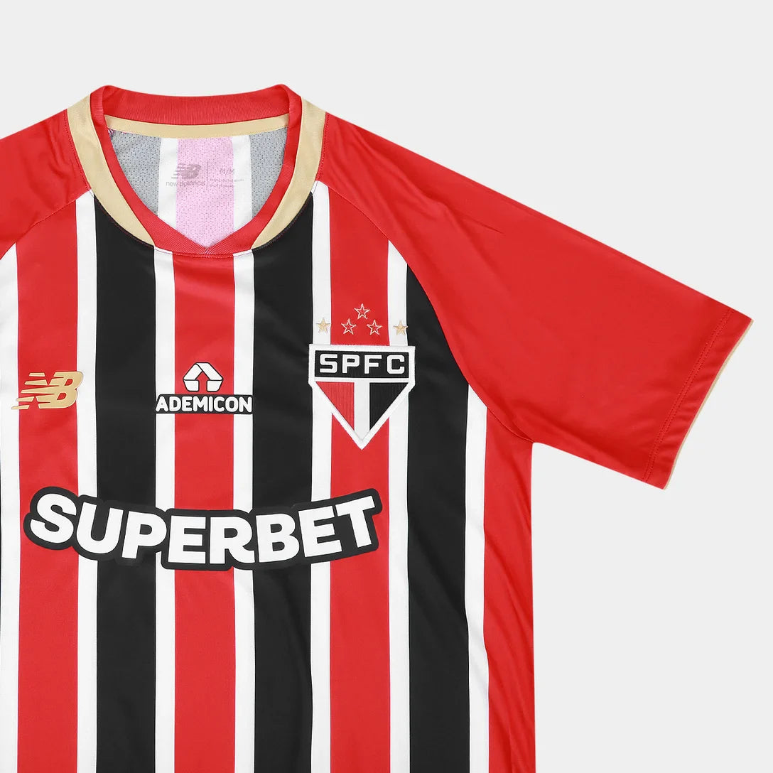 Camisa São Paulo II 25/26 Torcedor New Balance Masculina - Vermelho+Branco