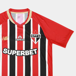 Camisa São Paulo II 25/26 Torcedor New Balance Masculina - Vermelho+Branco