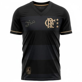 Camisa Flamengo Volta Zico Preta/Dourada Oficial