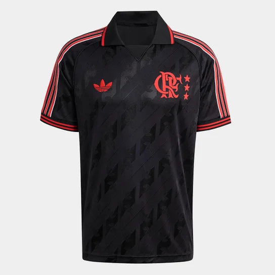Camisa Flamengo Lifestyler 25/26 Adidas Masculina - Preto