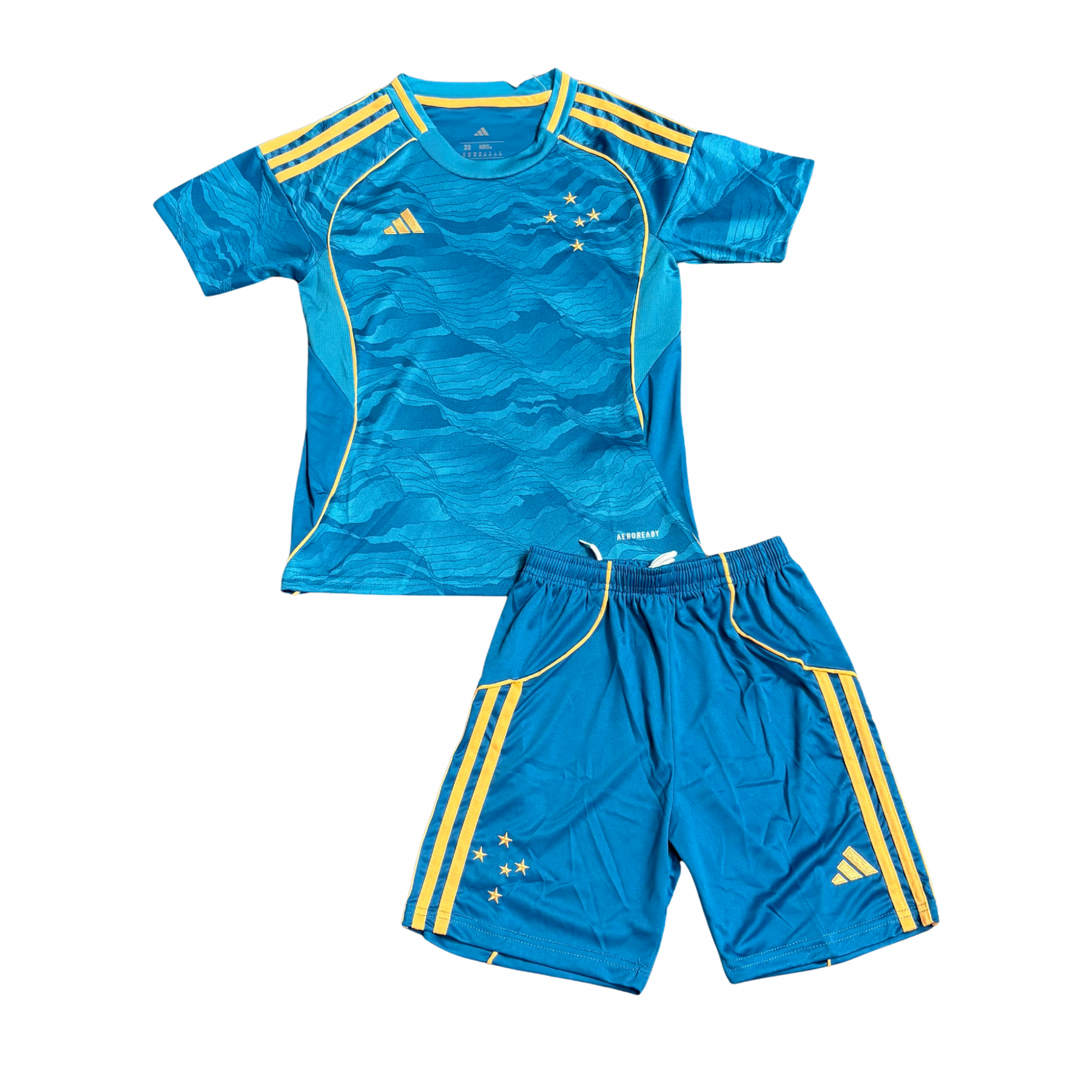 Conjunto Infantil Cruzeiro III Adidas 25/26 Camisa+Shorts