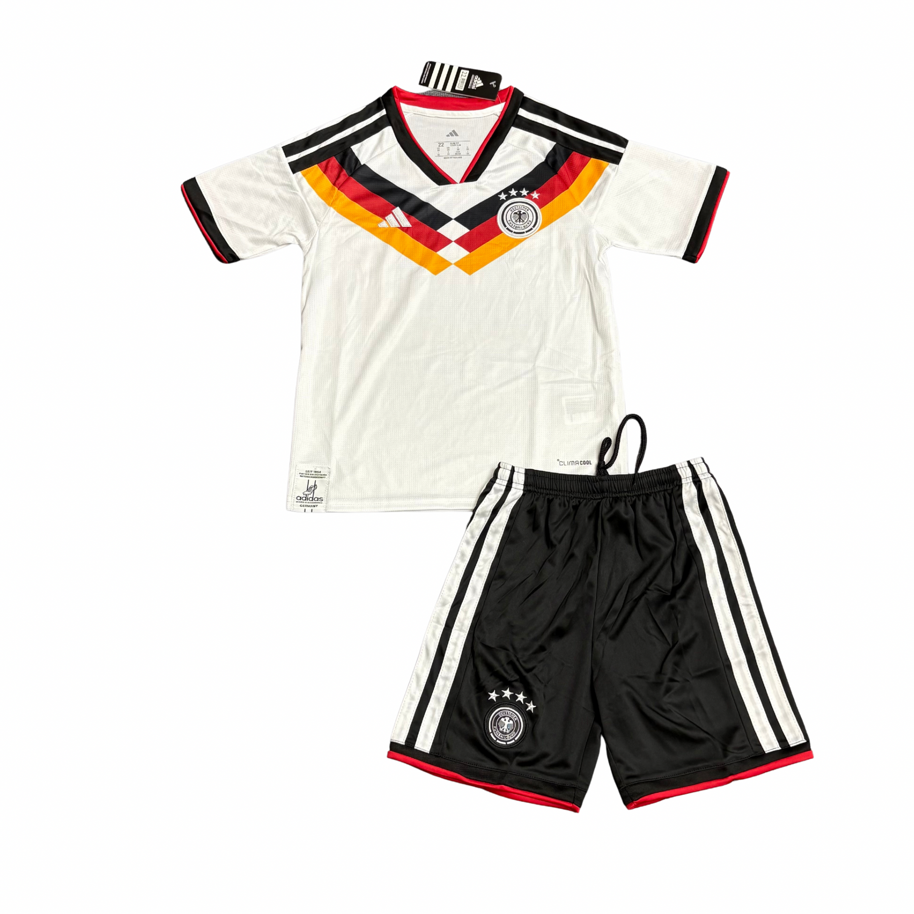 Conjunto Infantil Alemanha Adidas 25/26 Camisa+Shorts