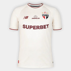 Camisa do São Paulo III 26/27 Masculina - Off White+Vinho