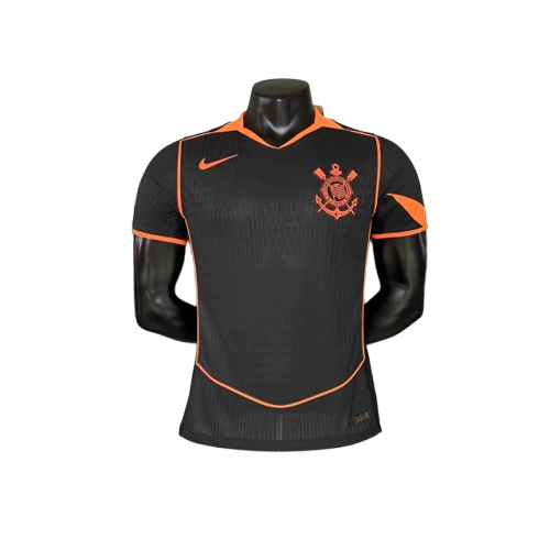 Camisa Timão Third 2025/26 Versão Jogador Nike Masculino - Preto e Laranja