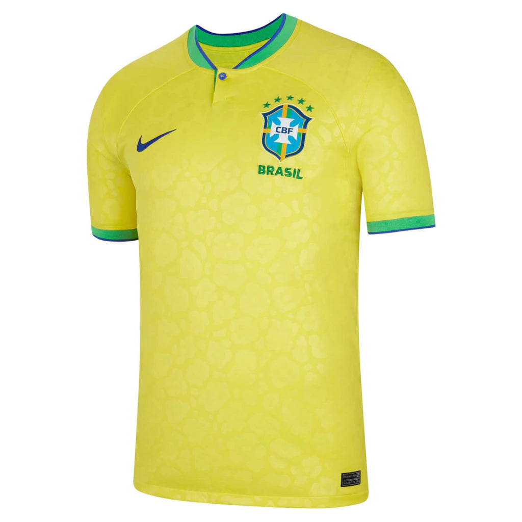 Camisa Brasil Nike 22/23 Copa do Mundo Masculina Torcedor Amarela
