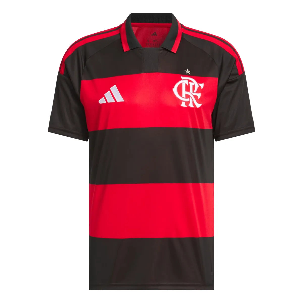 Camisa Flamengo Home 2026/27 - Adidas Torcedor Masculino - Vermelho e Preto