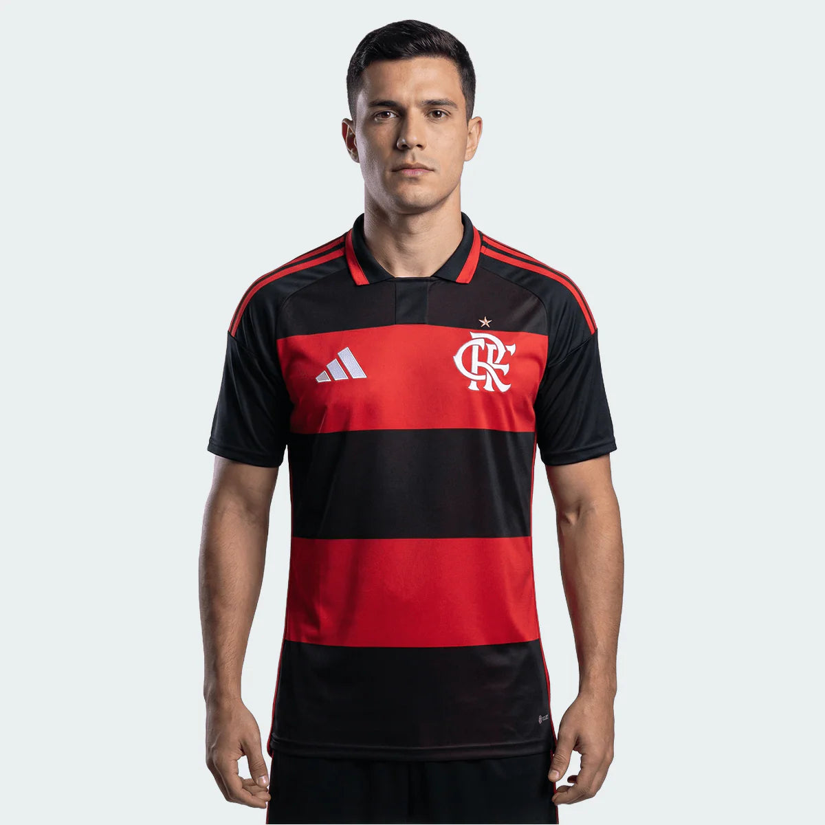 Camisa Flamengo Home 2026/27 - Adidas Torcedor Masculino - Vermelho e Preto