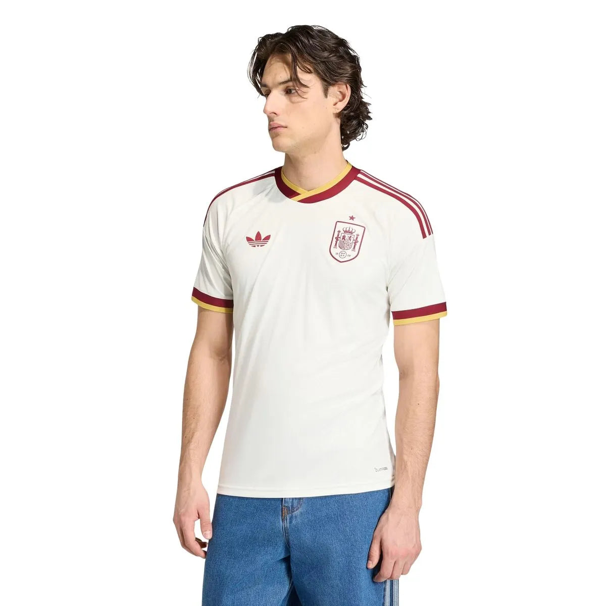 Camisa Espanha II 2026 Adidas Masculina - Off White