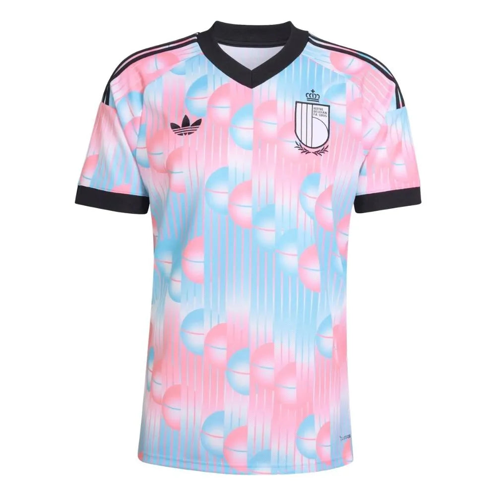 Camisa Futebol Bélgica Copa do Mundo 2026 II Torcedor Azul e Rosa Masculina