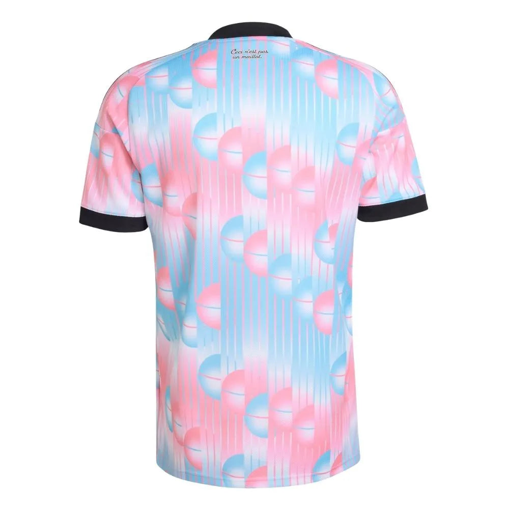Camisa Futebol Bélgica Copa do Mundo 2026 II Torcedor Azul e Rosa Masculina