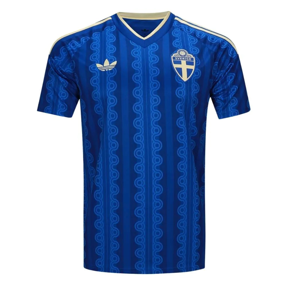 Camisa Futebol Suécia Copa do Mundo 2026 II Torcedor Azul Masculina