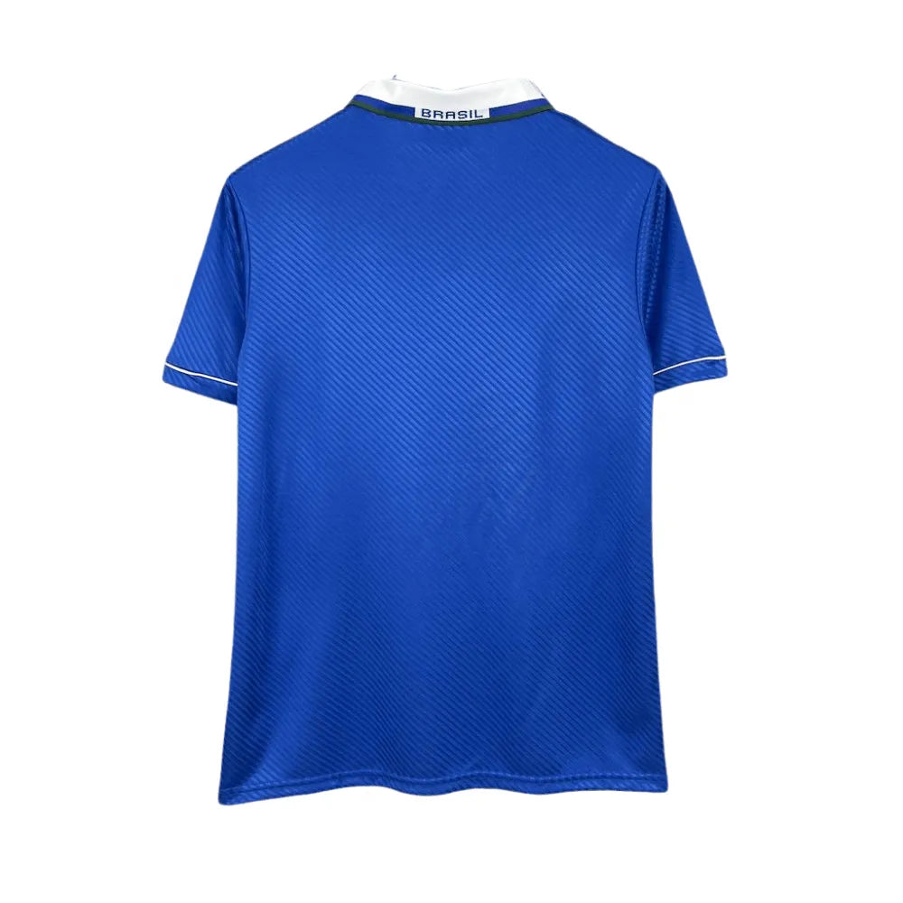 Camisa Futebol Brasil Retrô II Copa do Mundo 1994 Azul Masculina