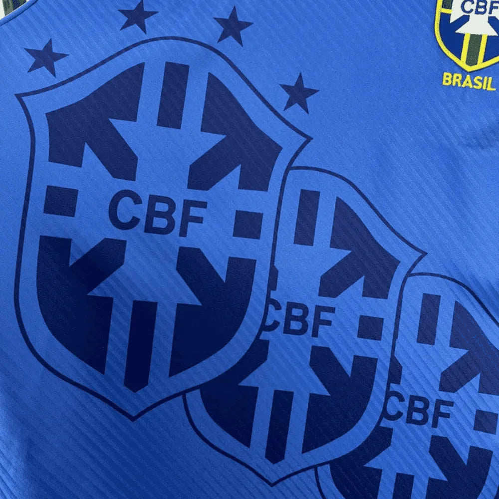 Camisa Futebol Brasil Retrô II Copa do Mundo 1994 Azul Masculina