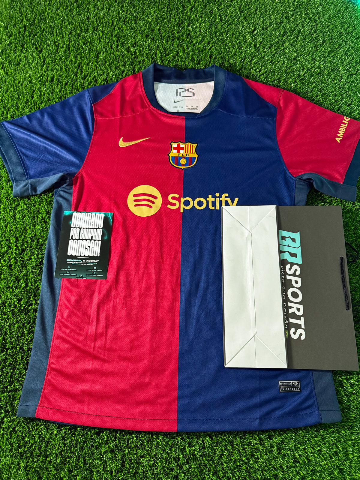 Camisa Nike Barcelona I 2024/25 Torcedor Masculina