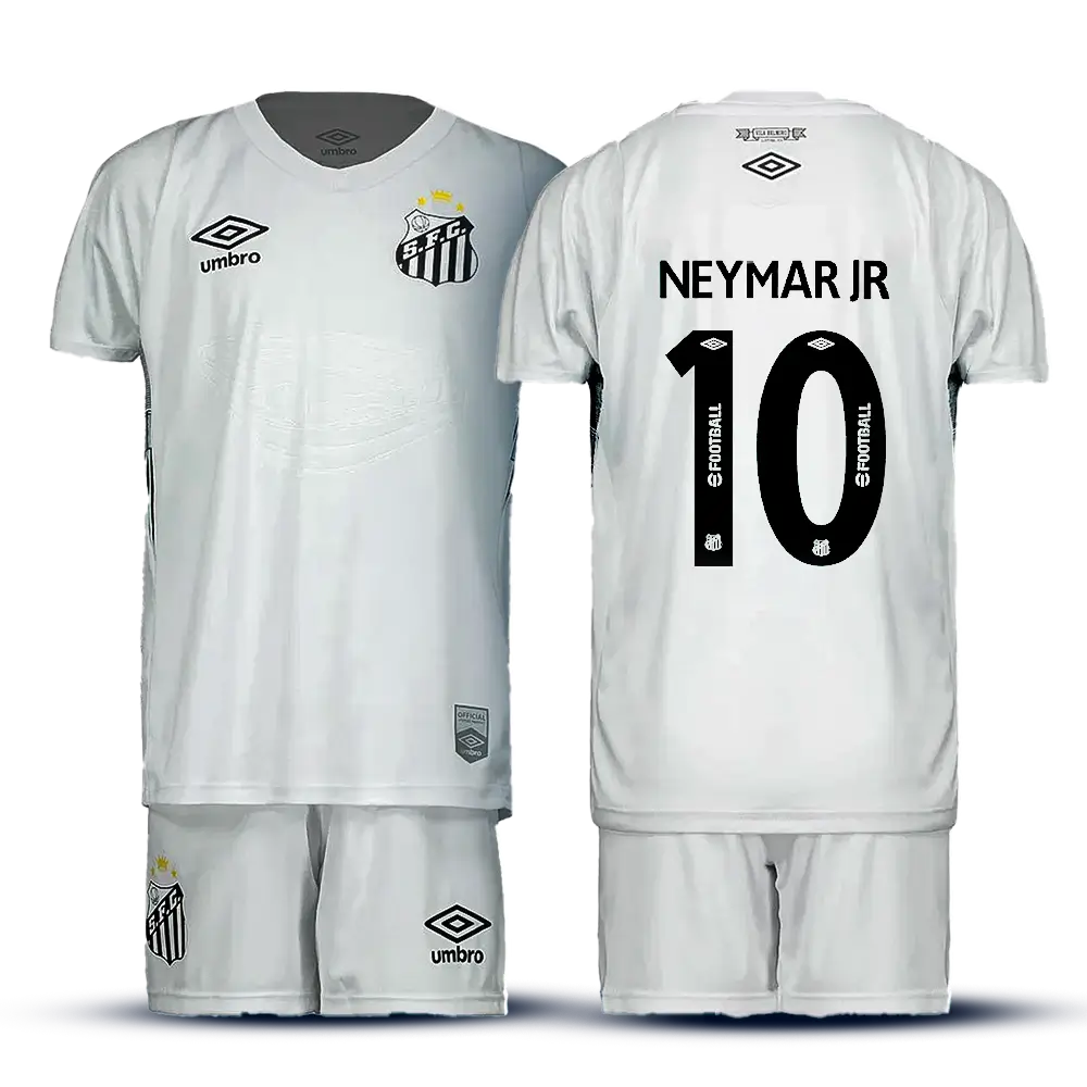 Kit Infantil do Santos 2024/25 Home + #10 Neymar Jr
