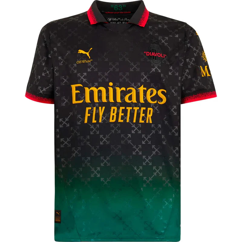Camisa comemorativa do AC Milan 25/26 - Preta - Versão Torcedor