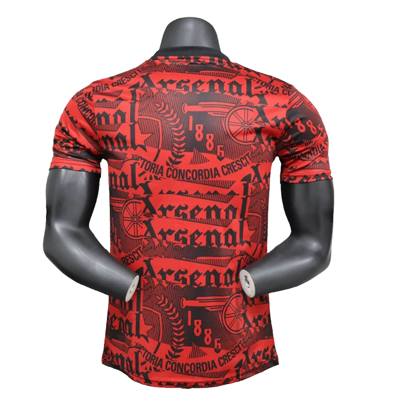 Camisa Arsenal 25/26 Treino - Vermelho Escuro - Versão Jogador