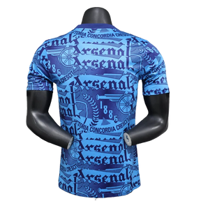 Camisa Arsenal 25/26 Pré-Jogo - Azul - Versão Jogador