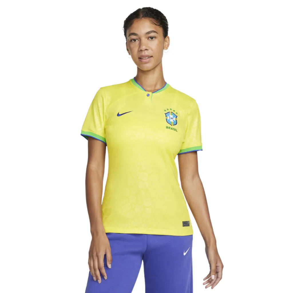 Camisa Brasil Nike 22/23 Copa do Mundo Feminina Torcedor Amarela