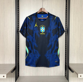 Camisa Seleção Brasileira Copa 2026 - Masculina - Modelo Torcedor - Azul e Preta