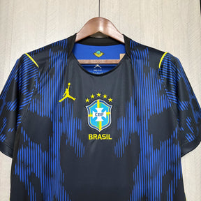 Camisa Seleção Brasileira Copa 2026 - Masculina - Modelo Torcedor - Azul e Preta