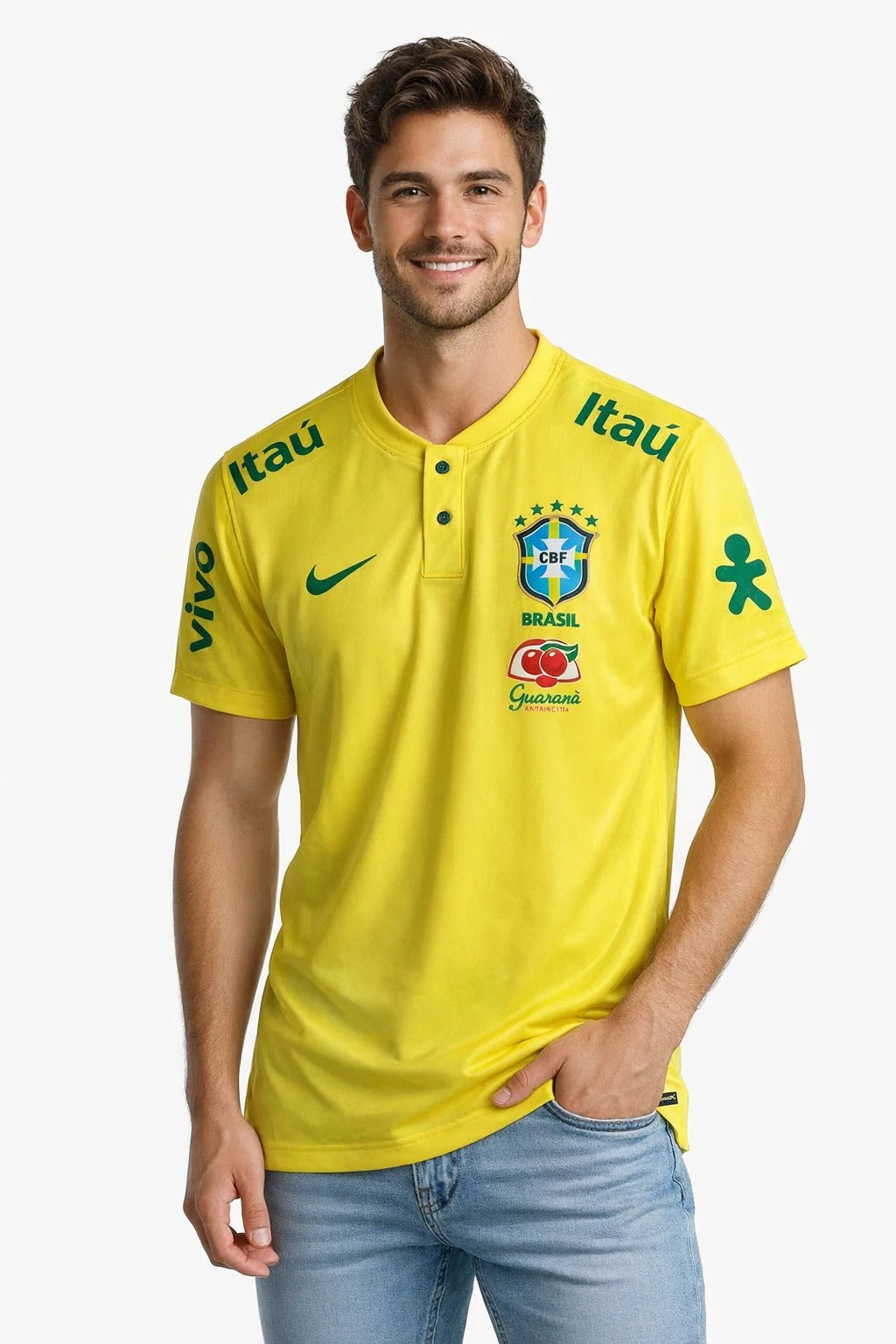Camisa polo Brasil - Amarela