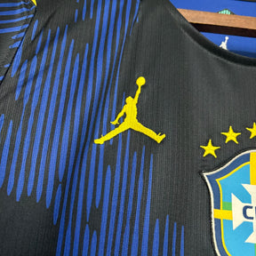 Camisa Seleção Brasileira Copa 2026 - Masculina - Modelo Torcedor - Azul e Preta