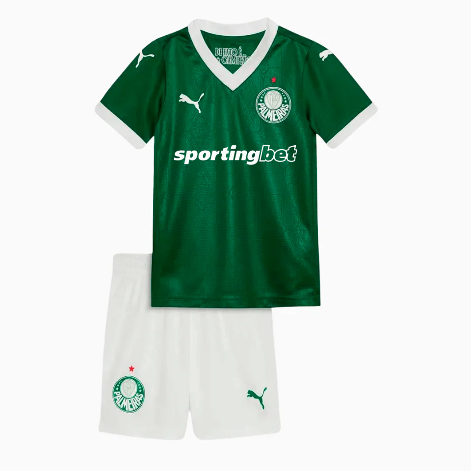 Conjunto Infantil Palmeiras l 2025/26 Verde - Modelo Torcedor Lançamento