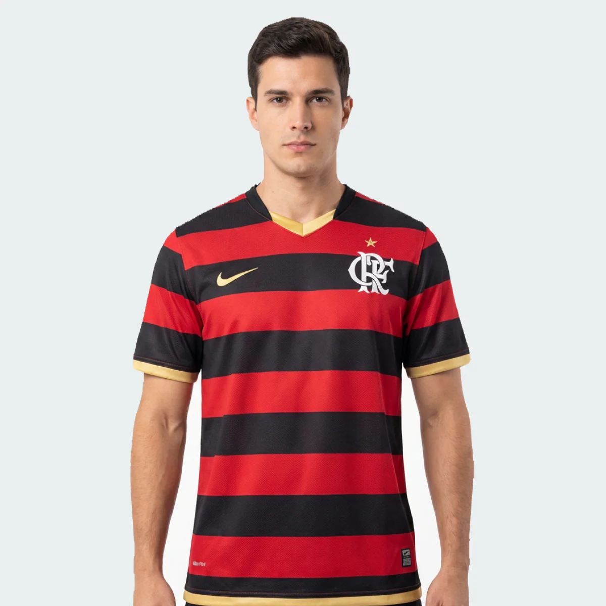 Camisa Retrô Flamengo I Home 2009/10 Vermelho e Preto