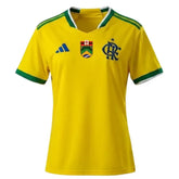 Camisa Flamengo Brasil 2026/2027 Patch Especial Amarela Torcedor Feminina